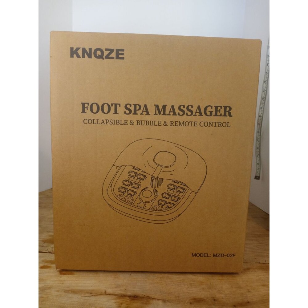 KNQZE Collapsible Foot Spa with Heat, 16 Massage Rollers & Bubble, Electric Pedi